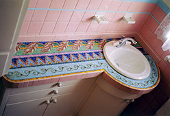 Celia Berry mosaic Bathroom Counter Top