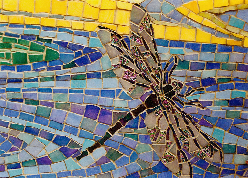 Celia Berry mosaic Mosaic Pond Scene Detail 2
