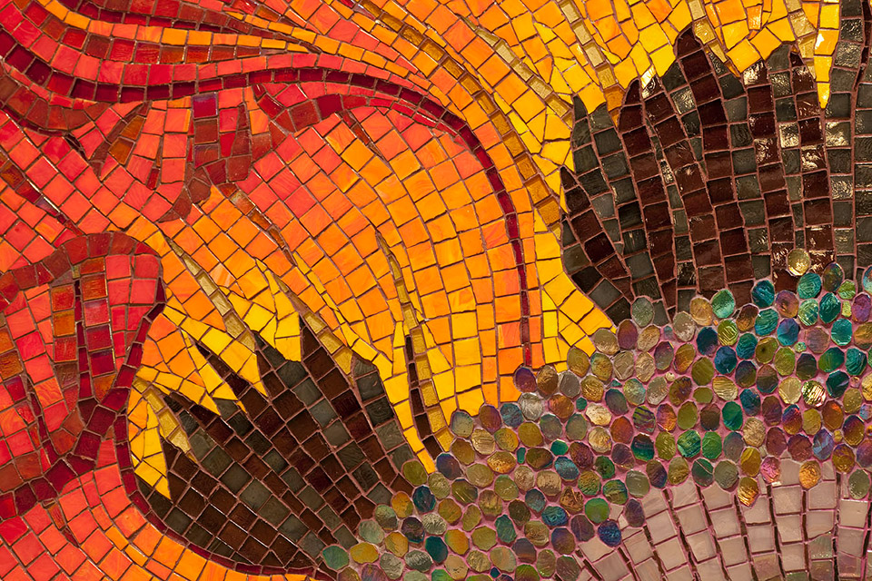 Celia Berry mosaic Poppy Detail 2