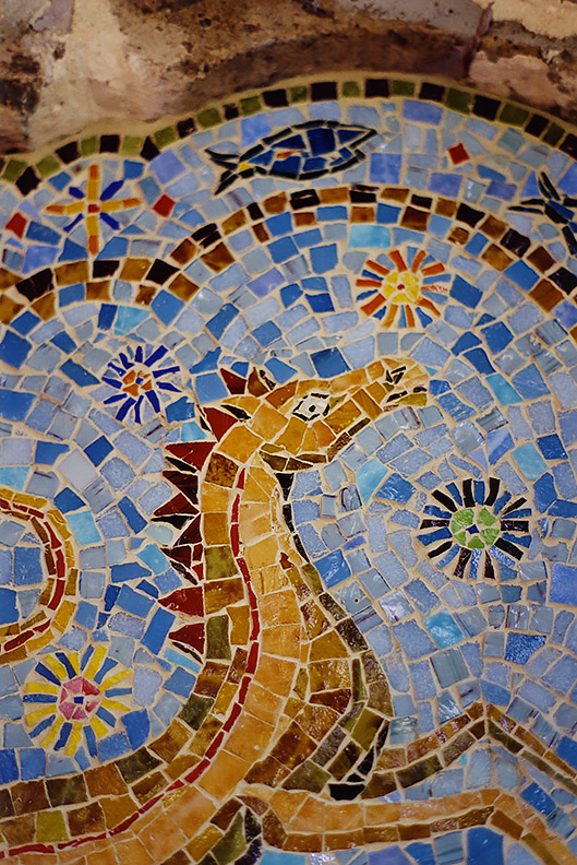 Celia Berry mosaic Seahorse 