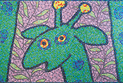 Celia Berry mosaic Hermann Giraffe Mural