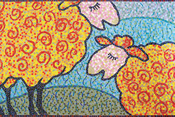 Celia Berry mosaic Hermann Sheep Mural