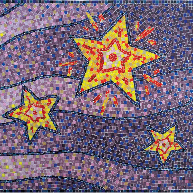 Celia Berry mosaic Sun Mural Detail