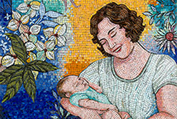 Celia Berry mosaic Mother & Child