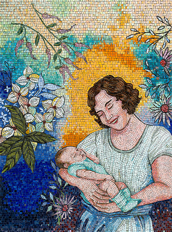 Celia Berry mosaic Mother & Child