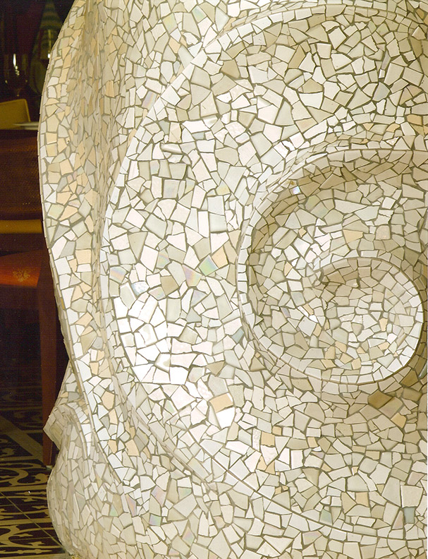 Celia Berry mosaic Gaudi Inspired Column Detail